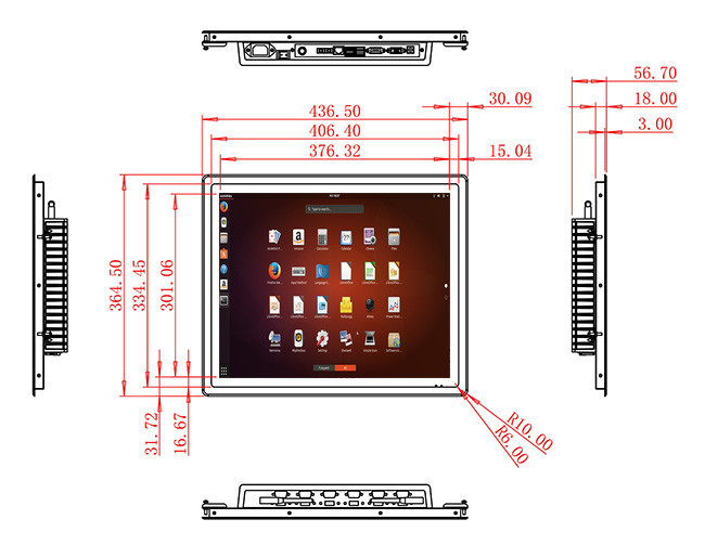 19-Inch Integrated Linux Display for Access Control and Medical Diagnostics