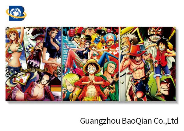 Cartoon One Piece Picture For Wall Decoration , 3d Flip Changing Picture /