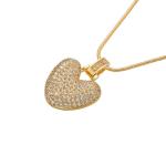Crystal CZ Letter Pendant Necklace Gold Plated Initial 26 Hip Hop Charms