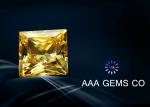 Light Yellow Princess Square Moissanite 1 Carat 6mm For Ring