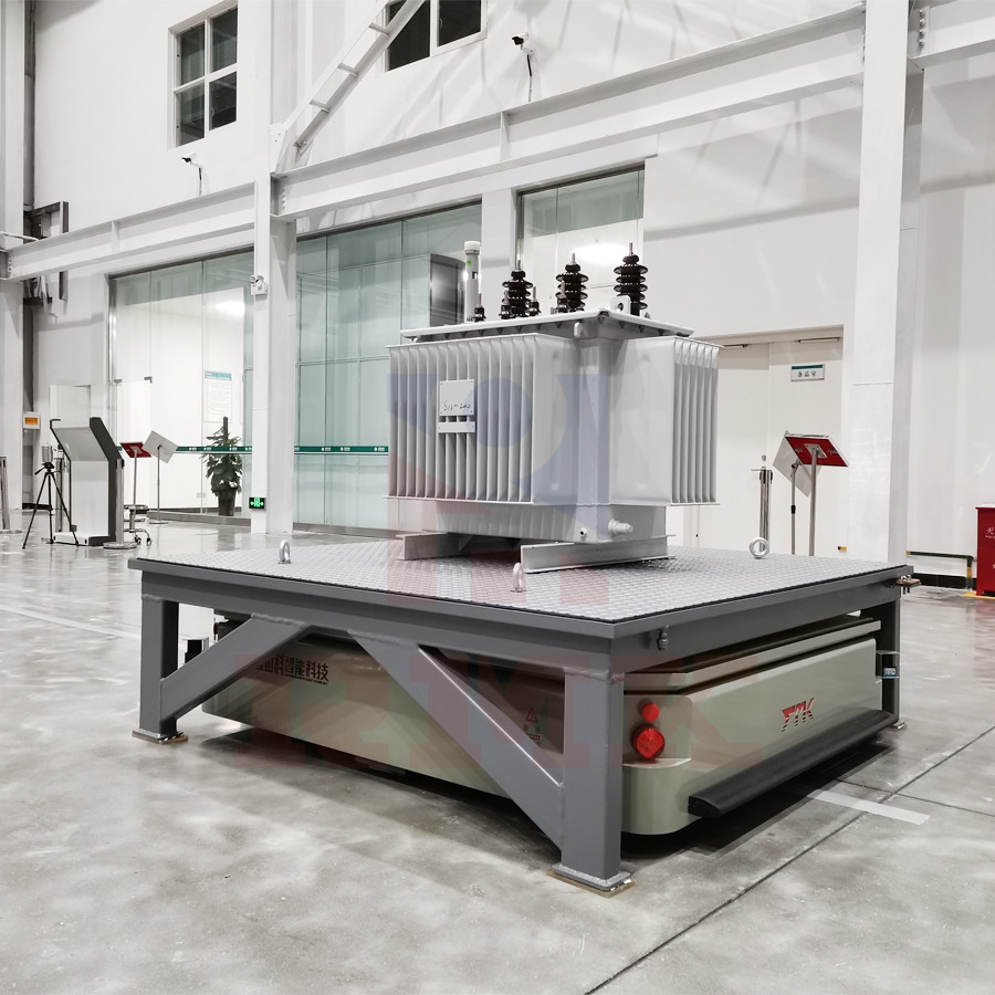 Industrial Raw Material Trackless Transfer Trolley 3 Tons Hydraulic Table Lift Wheels Base 1500mm