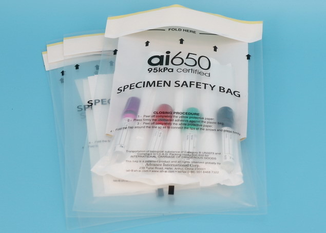 6x9.5" 95kPa Biohazard Waste Disposal Bags Sample Protection