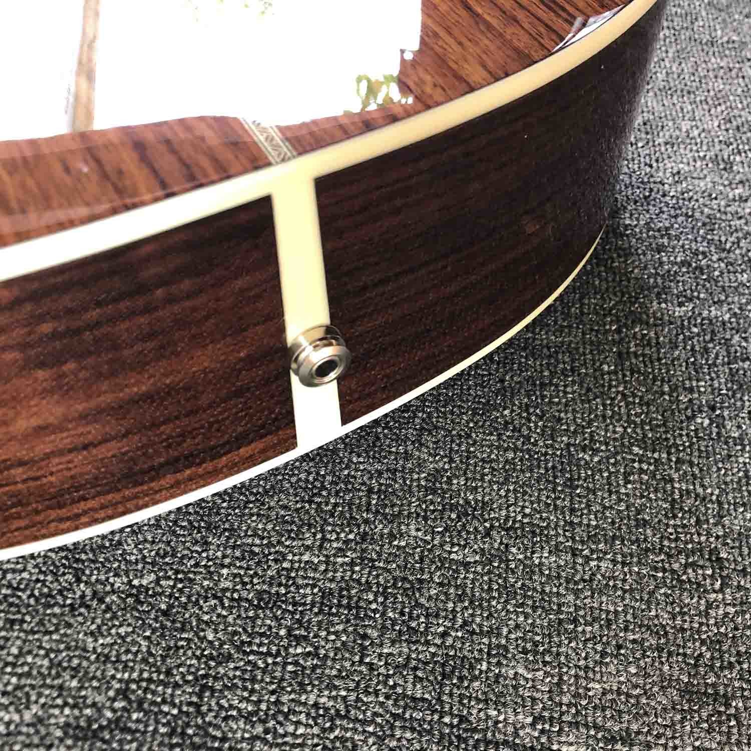 Custom Solid Spruce Top GOM28S Acoustic Electric Guitar 2020 New Yellow Color Rosewood Back and Side Acoustic Guitar EQ