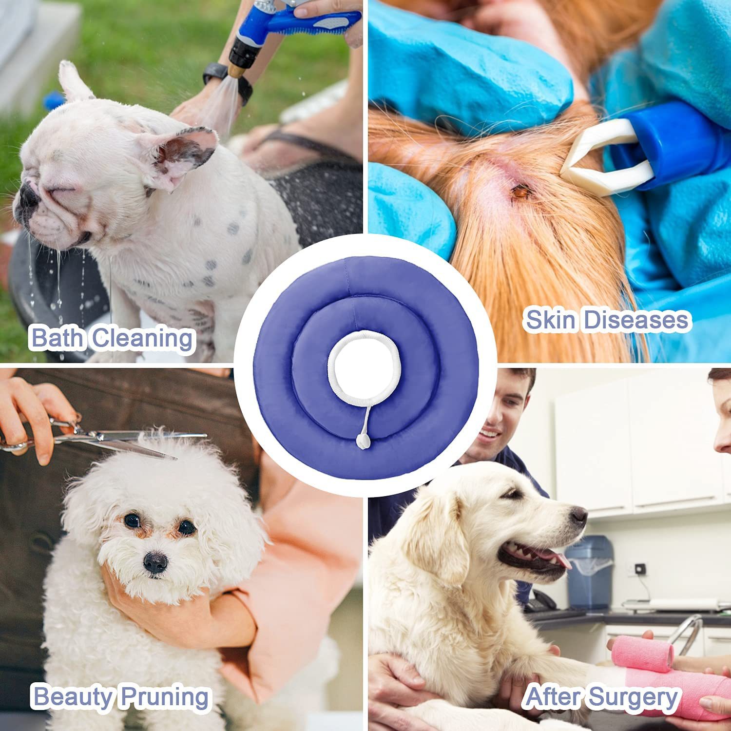 Pet Dog Collar Waterproof with Customized Logo Print Pattern Custom Portable Soft