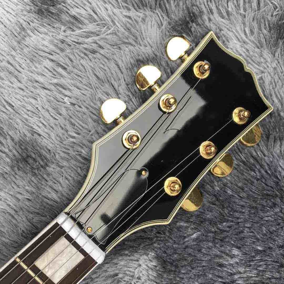 Double F-Holes Hollow Body Jazz Electric Guitar Ebony Fretboard Tremolo System in White