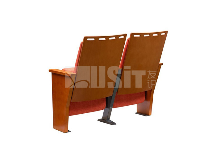 Steel Structure Base Wood Arm Lecture Hall Seating