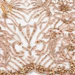 Exquisite Luxury Beaded Wedding Dress Fabric Decoration 3D Embroidery