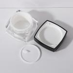 5g10g 15g Acrylic Base Material Luxury Black White Frosted Square Skin Care
