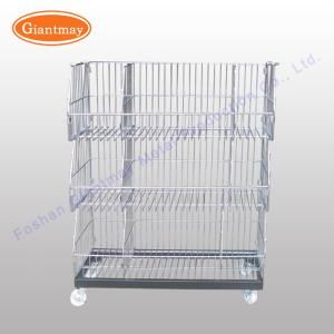 Quality Metal Buffet Bread Rack Mesh Display Stand With Wheels wholesale