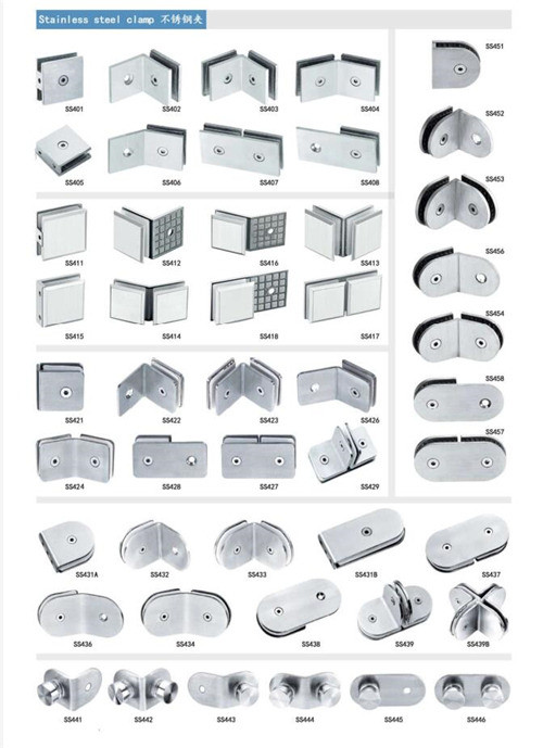 Double Swing / Folding Shower Door Enclosures Polished Aluminum Rectangle Frame