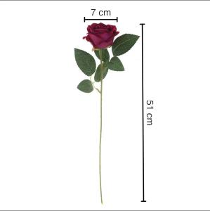 Quality Artificial Single Velvet Rose for Wedding Valentine's Day Christmas Decorative Flowers wholesale