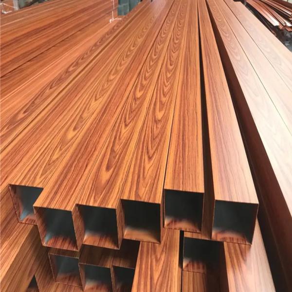 Wood Grain Aluminum Tube Extrusions For Making Out door Fencing,UV Protection