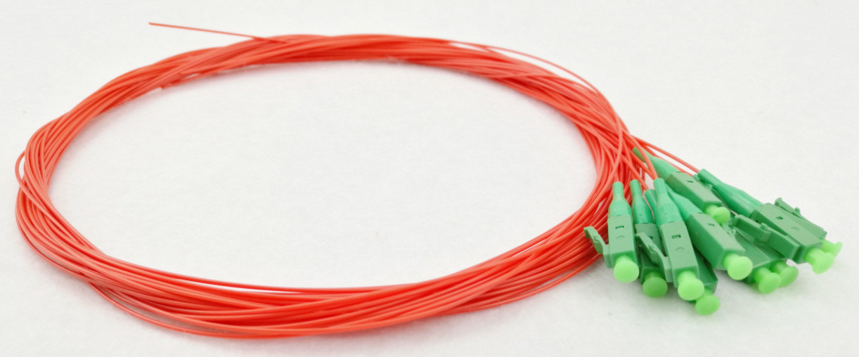 12 fibers LC Pigtail Fiber Optic , Optical Fiber Pigtail Single Mode Local Area Network
