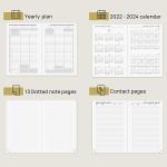 Light Green 2023 A5 Planner 80GSM Ivory Paper Leatherette Paper Hardcover