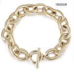 American Fashion 14k Gold Charm Bracelet INS Style Simple Gold Buckle Bangle
