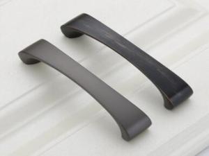 Quality Pearl Black Kitchen Cabinet Knobs Closet Black Handles 160mm T Bar Pulls Furniture Fittings wholesale