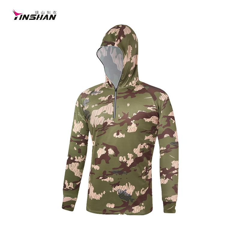 Autumn Season Custom Outdoor Camo Casual Men's Fishing Suit 100% Cotton Sportswear