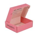 Gloss Matt Varnishing Pink Mailer Shipping Box Cosmetics Packaging Boxes OEM