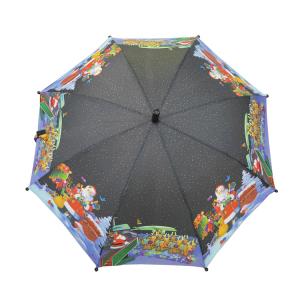 Quality Christmas Pattern J Shape Handle 19&quot;*8K Kids Compact Umbrella wholesale