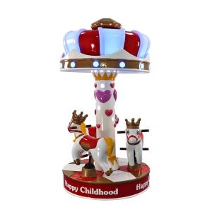 Quality 3 Players Carousel Kids Arcade Machine Happy Childhood Mini Carousel Horse wholesale