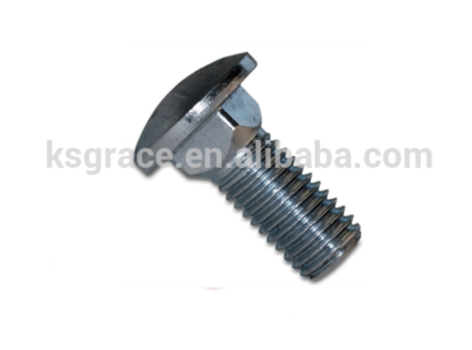 Hardened Steel Grade 8.8 10.9 Round Head Bolts Din 603 607 605 ASME M8 M14 M16 Bolt And Nut