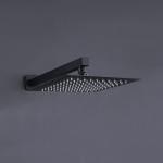 Matte Black Luxury Rain Bathroom Shower Faucets Mixer Set