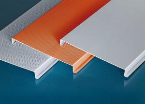 Quality Residential Linear Metal Strip Ceiling 300mm Width Suspended False H-Shaped wholesale
