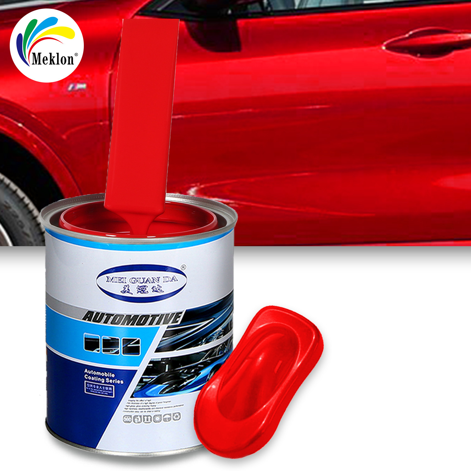 Factory Wholesale Automotive Paint Glass Coating Car Auto Metallic Red Car Paint