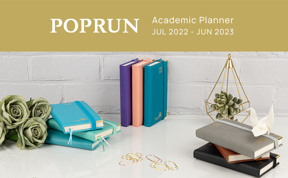 Custom Turquoise Small Academic Planner From July 2023 To June 2023