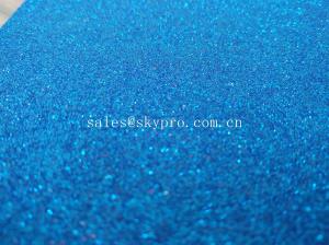 China Flexible EVA Foam Rubber Sheets 1mm Thickness Blue Self - Adhesive Glitter on sale