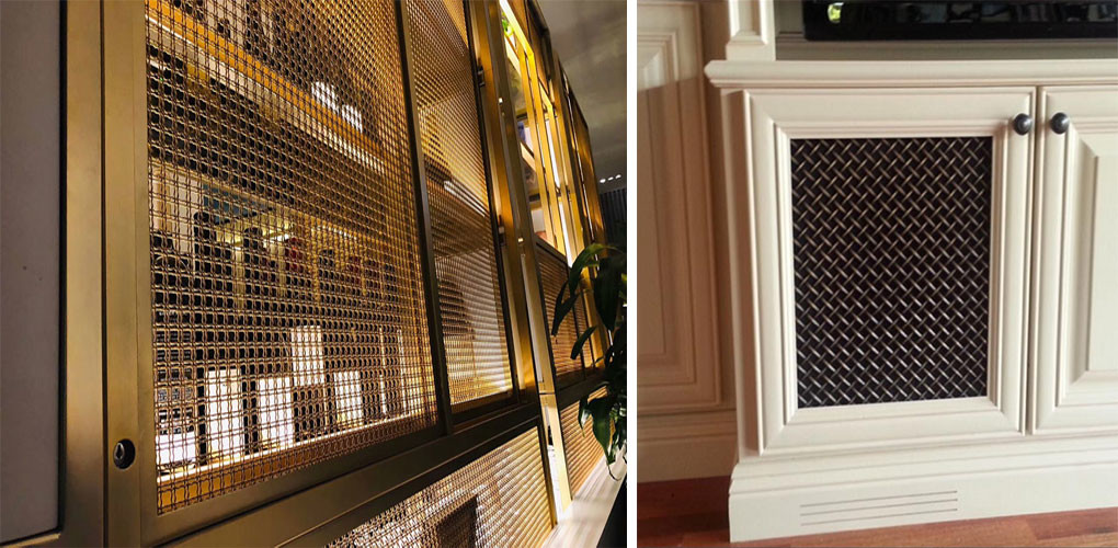 Stunning Bronze Decorative Wire Mesh For Art Installations Furniture Decorative Metal Mesh Kitchen Cabin