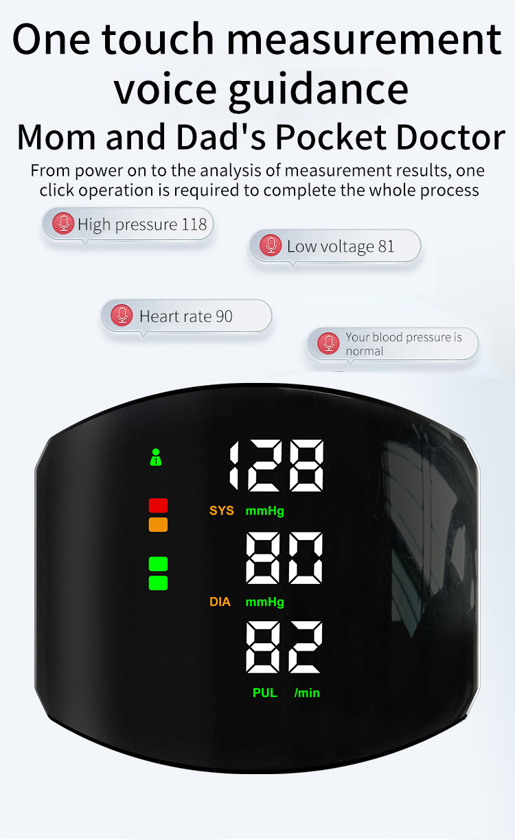 Household Automatic Digital Sphygmomanometer Portable Blood Pressure Monitor