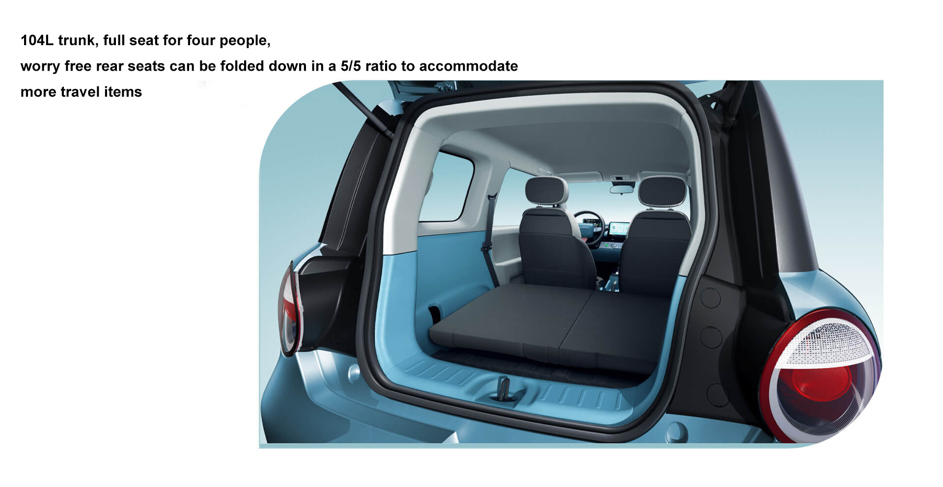 Electric Car 4-seat 2023 LUMINS 17.65kWh Battery Slow Charge 7.5h 4 Wheel High Speed Length * width * height 3270*1700*1545