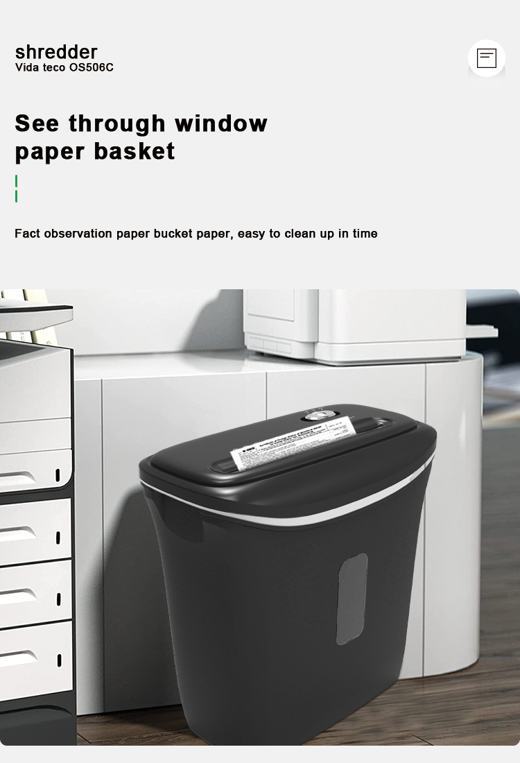 Electricity Powered 5 Sheets Cross Cut Entry Level Shredder for and Durable Shredding