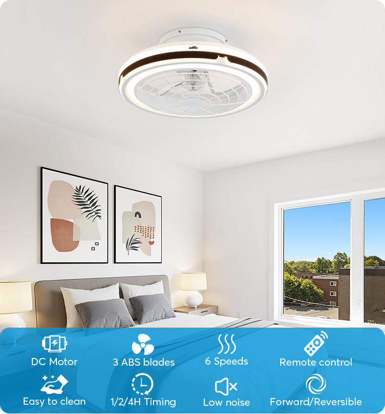 Pure Copper LED Lighting Ceiling Fan for Bedroom 10- and WiFi Control from 1stshine