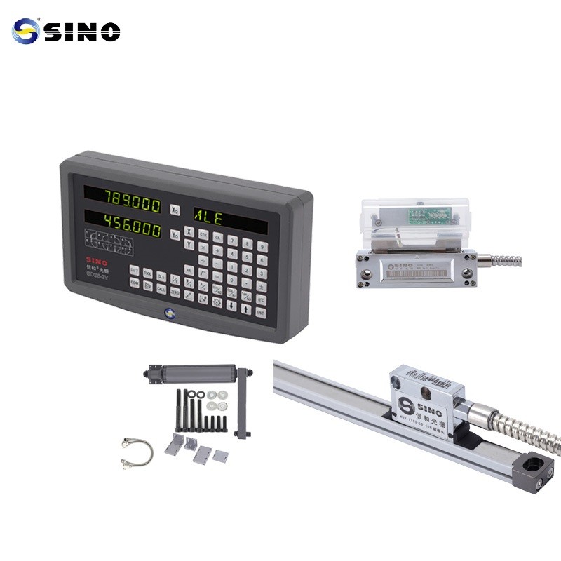2 Axis Digital Readout SINO SDS6-2V DRO With Metal LED Kits Two Linear Rulers For Milling Machine