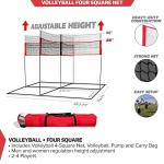 EN71 Portable Volleyball Net Polyester Volleyball Four Square Net
