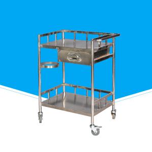 Quality 600 * 480 * 750mm Hospital Dressing Trolley , Mobile Hospital Instrument Trolley wholesale