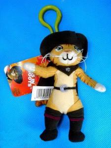 Quality Cartoon Puss in Boots Stuffed Plush Toy Keychain For Promotion Gifts wholesale