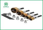 M35 Gold Coated HSS Hole Saw , Three Flat Shank 6mm Hole Saw 18 Degree Split
