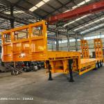 3 Axles 60 Tons Heavy Duty Low Bed Semi Trailer