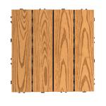 Commercial Outdoor Interlocking Patio Deck Tiles Hardwood Natural