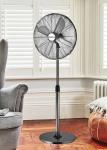 Vintage Retro Standing Fan with Brushed Nickel Finish 3 Speed Adjustable Height