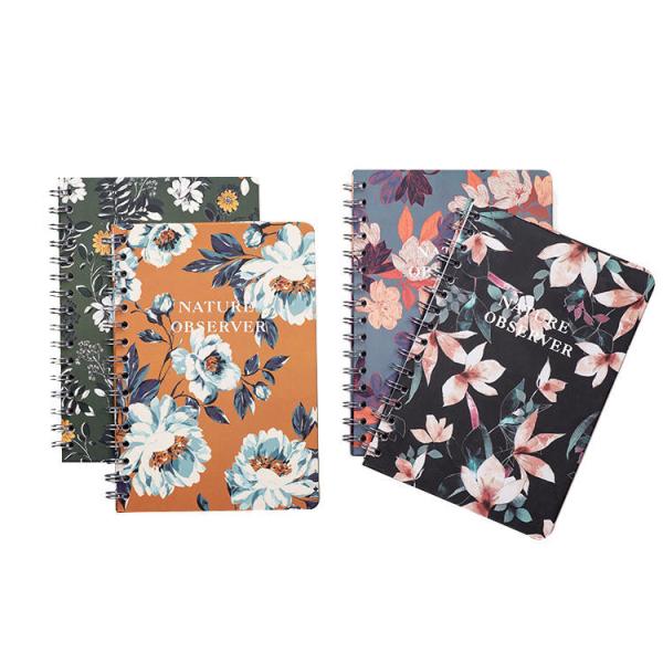 Cheap 60gsm-400gsm Custom Printed Spiral Notebooks Stationary A5 Wire Binding Note Book for sale
