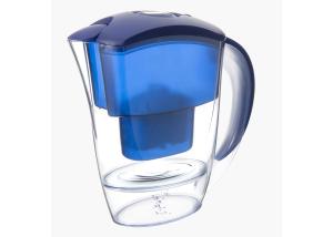 Quality Blue 2.4L 6 Cup Water Filter Jugs For Kitchen Water Purifier , Anti Seepage Design wholesale