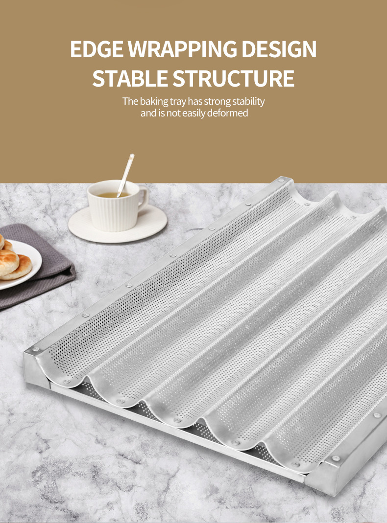 Authentic French Bread Baking Pan for Bakery-Quality Results 750*900*40mm Bakery Tooling