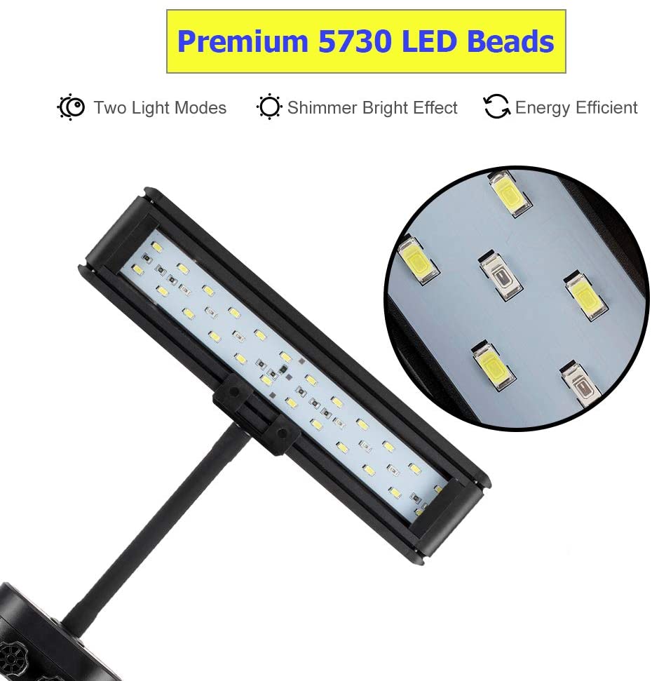 Blue White Gooseneck Clamp RGB Aquarium Light
