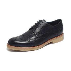 Quality Durable Comfortable Black Mens Breathable Leather Shoes wholesale