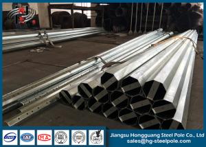 Quality Octagonal Steel Street Lighting Pole , Tubular Electrical Utility Poles Anti Rust wholesale