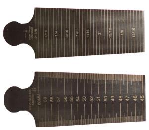 Quality 1mm Thickness Universal Welding Gauge , Taper Measuring Gages Gage 30-45mm wholesale